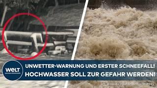 HOCHWASSER-WARNUNG: Akute Lebensgefahr! Tief "Anett" bringt Schnee im Süden und Hochwasser im Osten