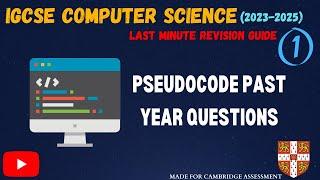 Topical Past Year Question: Pseudocode Past Year Questions