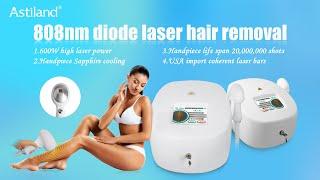 Astiland Freckle Hair Removal Machine Light Sheer Laser High Power Laser 808nm AS-800P