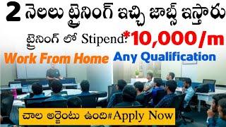 2 నెలలు ట్రైనింగ్ ఇచ్చి+Stipend 10,000 |Work From Home Jobs | 12th Pass jobs in Hyderabad