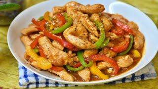 STIR FRY CHICKEN AND PEPPER RECIPE #chickenandstirfrypepper