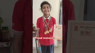 maithili stood 1st in class by scoring 97%and also got 4 gold medals in Olympiad