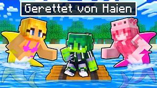 GERETTET von der HAI FAMILIE in Minecraft!