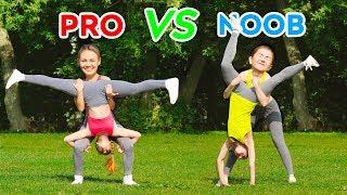 IMPOSSIBLE ACROBATICS CHALLENGE! PRO vs NOOB Spin the Mystery Wheel || Gymnastic Tricks