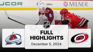 NHL Highlights | Avalanche vs. Hurricanes | December 05, 2024