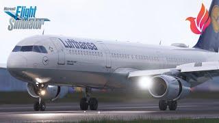 MSFS | SMOOTH A321 landing in chaotic Frankfurt