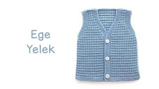 Ege Yelek / Kolay Bebek Yeleği 1 Yaş / Easy Baby Vest Knitting Pattern