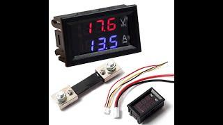 Digital Voltmeter Ammeter DC 100V 10A Shunt 50A test wiring