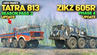 New Tatra T813 VS Zikz 605R in SnowRunner Season Pass 2 Update 14