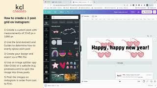 Canva/Instagram: How to Create a 3 Post Grid