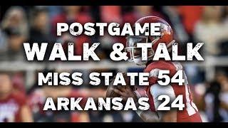 Postgame Walk & Talk: Mississippi State 54, Arkansas 24