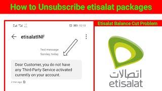 How to Unsubscribe etisalat packages | How to Cancel Etisalat Subscription