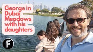 George in Dubai Meadows with his daughters!