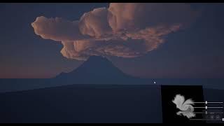 Painting some happy little clouds like Bob Ross, with FluidNinja in Unreal Engine