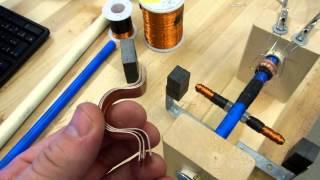 Build a simple DC motor with brushes and commutator