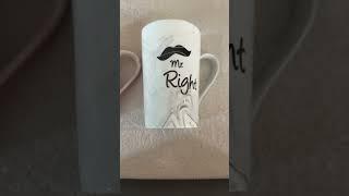 Unboxing and Reviewing Mr. and Mrs. Ceramic Marble Coffee Mugs #gift