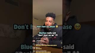 Blueface begs Chrisean Rock not to beat him up  #shorts