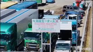 kaga Motors Nogi and Ibaraki  yards full of new units of buses and heavy trucks