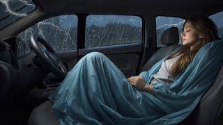SLEEP Instantly Driving in Rain for Sleeping - Heavy Rain Noise On Highway Rain sounds