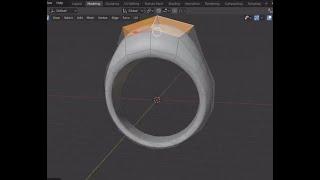 jewelry  design in blender  beginner Ring method 1