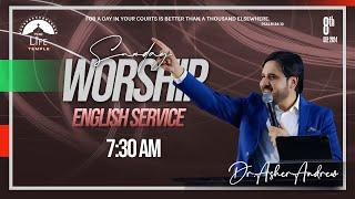 #SundayService English Worship Service live 08-09-2024 || Dr Asher Andrew || The Life Temple