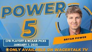 College Football Playoff Picks | CFP Predictions | College Basketball Bets | Power 5 for 1/1/25