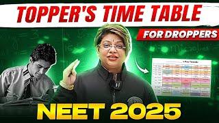 Topper's Time Table : Complete ROADMAP to Crack NEET 2025|| Akanksha Agarwal Maam || Physics Wallah