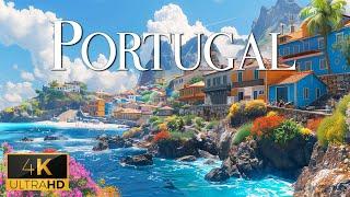 FLYING OVER PORTUGAL (4K Video UHD) - Peaceful Piano Music With Beautiful Nature Film For Relaxation
