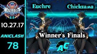 AniClash 78 - Euchre (Hazama) vs Chickzama (Hazama, Hibiki) Winner's Finals - BBCF 2