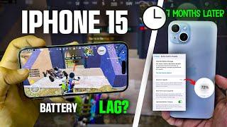 Iphone 15 -7 month gaming review | Iphone 15 for pubg - bgmi | iphone 15 bgmi test | battery health?