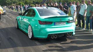 BMW M Cars Leaving Bimmerfest 2024 | Burnouts, Close Calls, Accelerations, ...