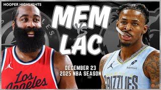 Memphis Grizzlies vs LA Clippers Full Game Highlights | Dec 23 | 2025 NBA Season