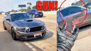 MUSTANG DRIVER PULLS GUN ON ANGRY BIKER - NOBODY Said the BIKE LIFE Would be EASY!!! [Ep.#135]