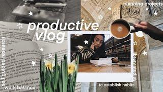 productive vlog  resetting habits, library, cafe  no.011