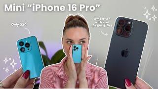 iPhone 16 Pro Max mini 🩵 unboxing Soyes XS18Pro, cute & aesthetic mini android and camera comparison