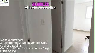 Alquiler de casa en Villa Alegre-Vista Alegre-Arraiján