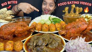 2 BIG WHOLE CHICKEN CURRY  LIVER MASALA CURRY, FRIED EGG WITH RICE EATING  EATING VIDEOS  FOOD️