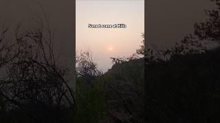 Beautiful sunset at hills with beautiful azan voice #sun #sunset #hills #hillview