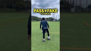 Pass + fake tutorial ️‍#ronaldo #football #soccer #tutorial #skills #shorts