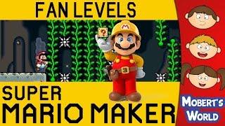 Super Mario Maker Custom Levels - Fan Levels (SuperStupidy) - Let's Play - Mobert's World
