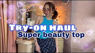 See-Through | wearing my favorite t-shirt | Try-On Haul | super beauty top