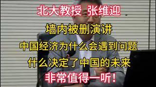 【北大教授 张维迎】墙内被删演讲，中国经济为什么会遇到问题？什么决定了中国的未来？非常值得一听！