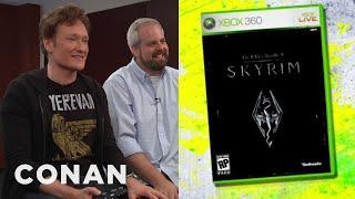 Conan O'Brien Reviews "Skyrim" - Clueless Gamer | CONAN on TBS
