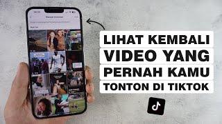 Cara Melihat History/Riwayat Tontonan Di TikTok