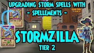 Wizard101: ️UPGRADING Storm SPELLS With SPELLEMENTS - STORMZILLA - Tier 2️