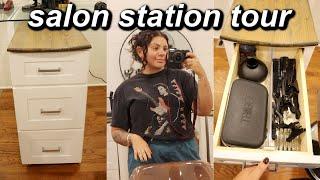 MY SALON STATION TOUR | FAVORITE TOOLS I USE FOR MY HAIR CLIENTS