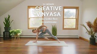 70 Minute Creative Vinyasa | challenging & funky flow