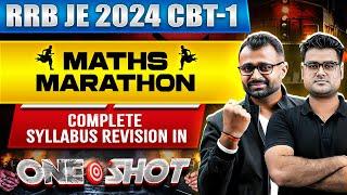 RRB JE 2024 CBT-1 Maths Marathon | Complete Syllabus Revision in One Shot | RRB JE 2024 Preparation