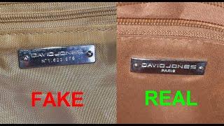 Real vs Fake David Jones bag. How to spot counterfeit David Jones handbags