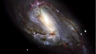 Zooming in on Messier 66 galaxy